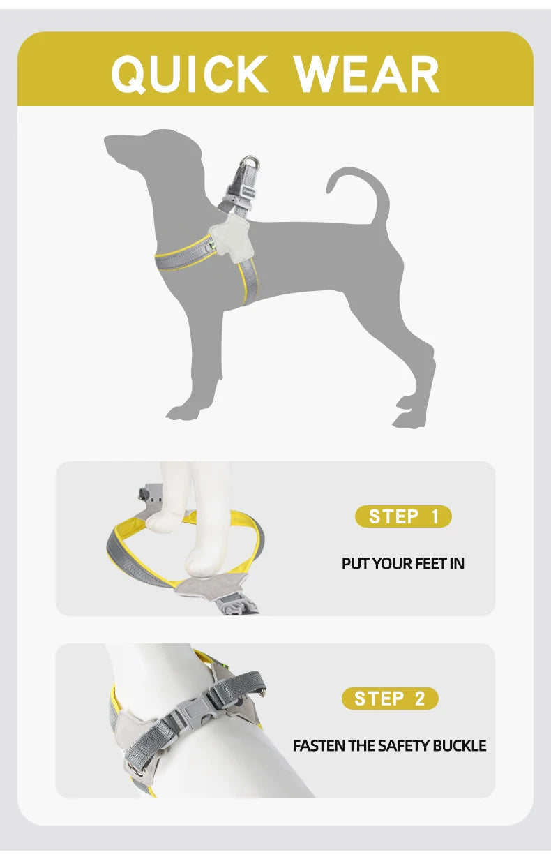 No-Pull Dog Harness – Reflective & Adjustable