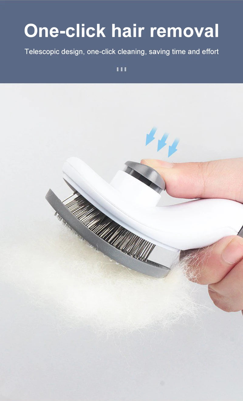Dog & Cat Grooming Brush – Fur Remover & Massager