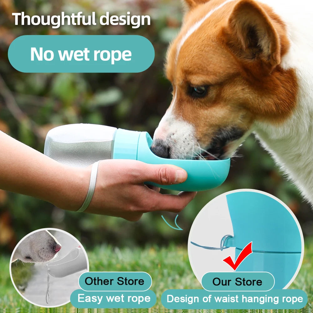Portable Dog Water Bottle – 500ml Travel-Friendly