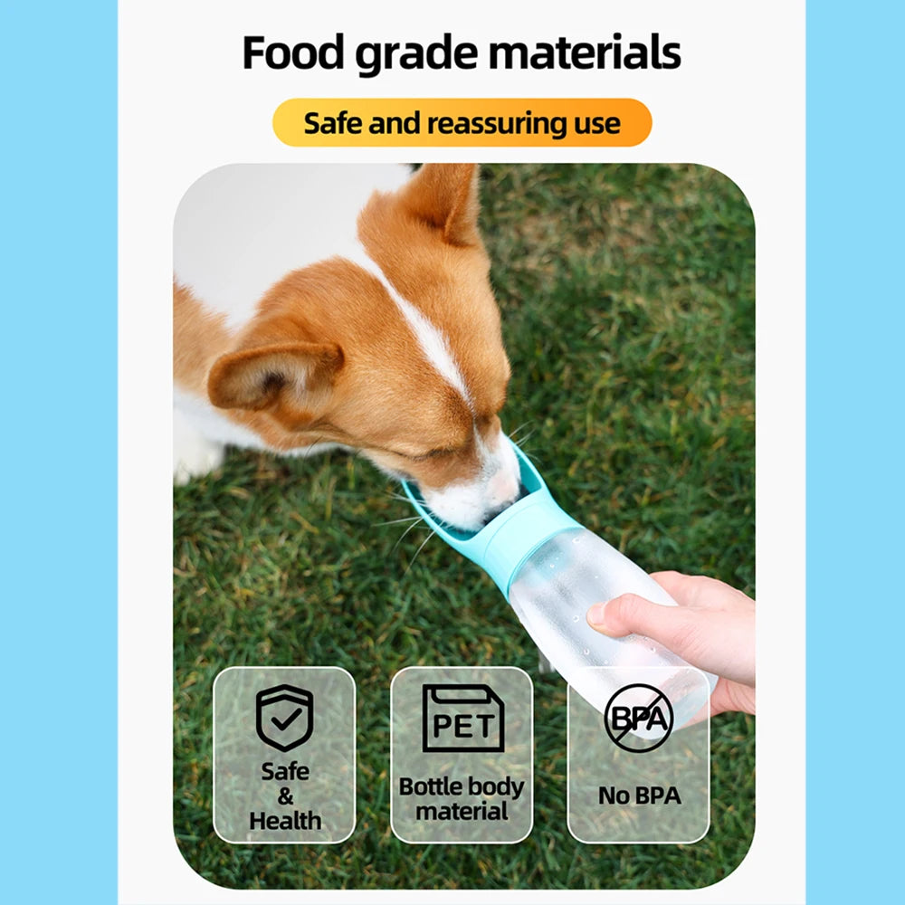 Portable Dog Water Bottle – 500ml Travel-Friendly