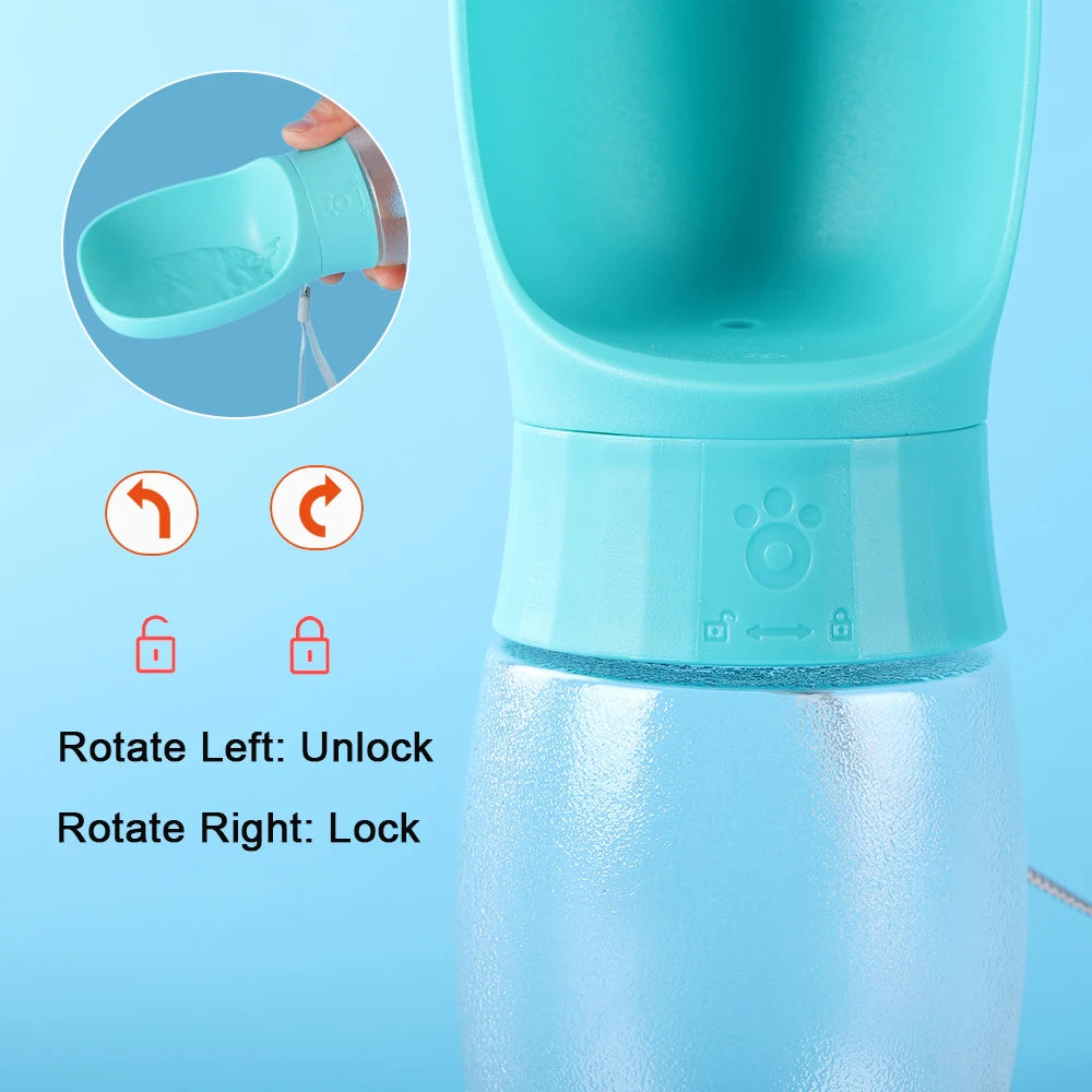 Portable Dog Water Bottle – 500ml Travel-Friendly