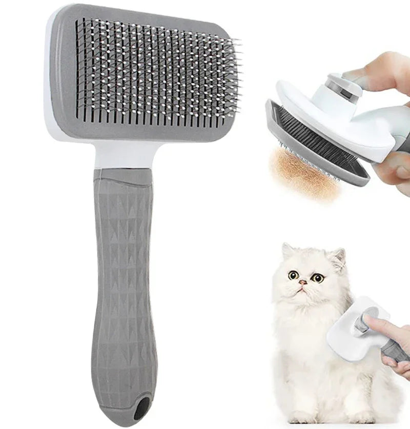 Dog & Cat Grooming Brush – Fur Remover & Massager