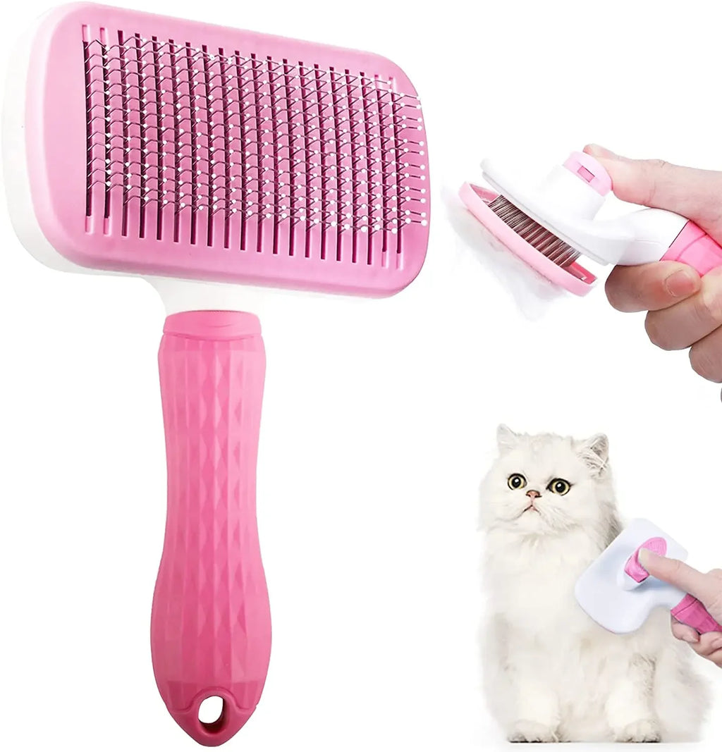 Dog & Cat Grooming Brush – Fur Remover & Massager