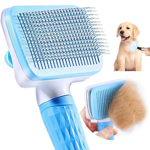 Dog & Cat Grooming Brush – Fur Remover & Massager