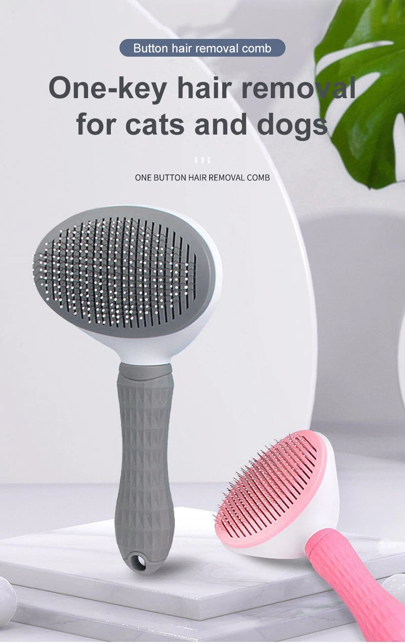 Dog & Cat Grooming Brush – Fur Remover & Massager
