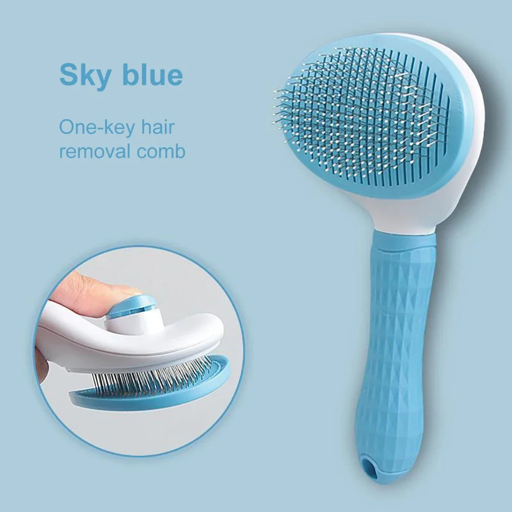 Dog & Cat Grooming Brush – Fur Remover & Massager
