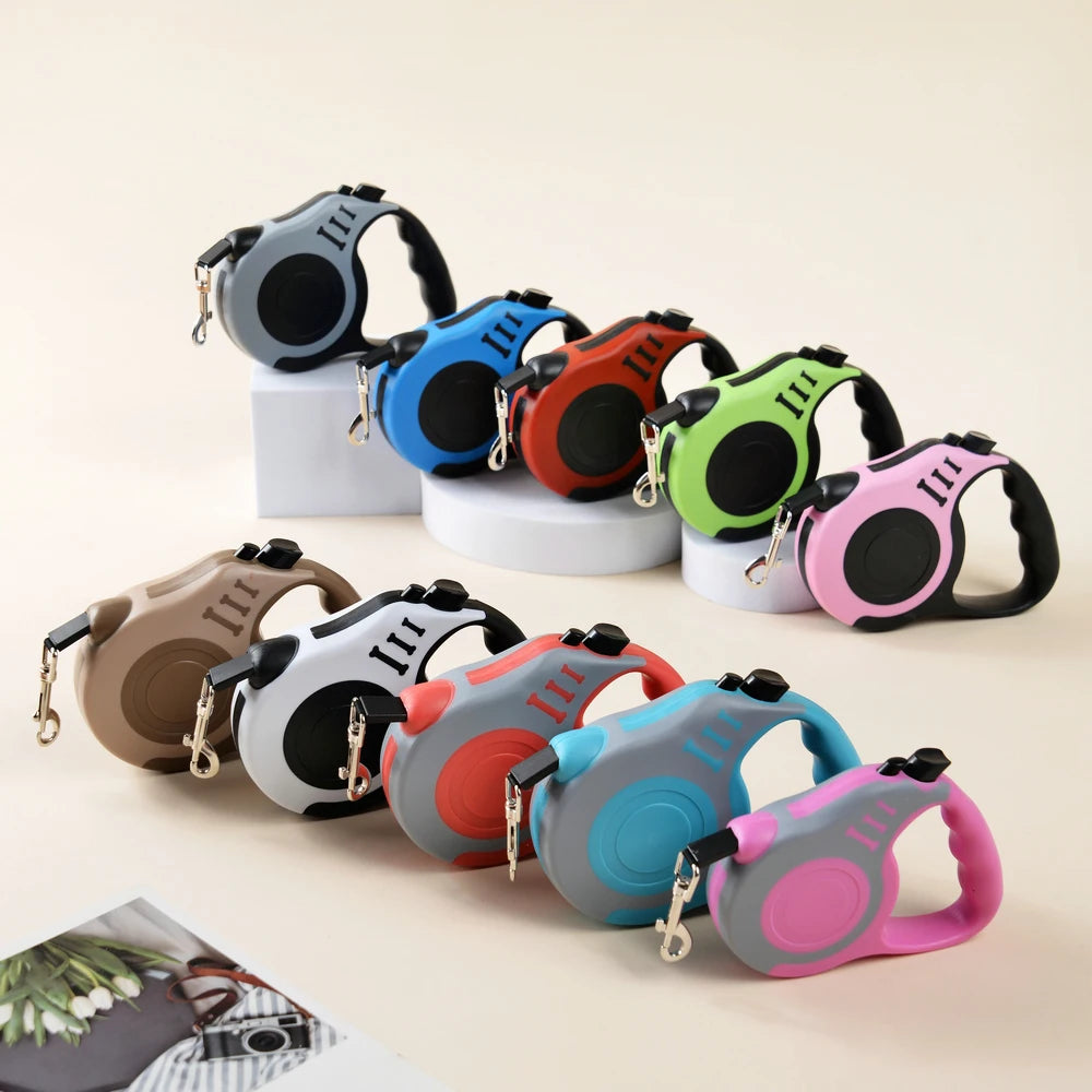 Retractable Dog Leash – 3m/5m Strong Nylon
