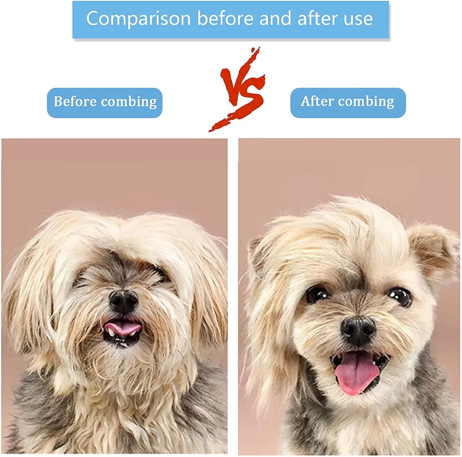 Dog & Cat Grooming Brush – Fur Remover & Massager