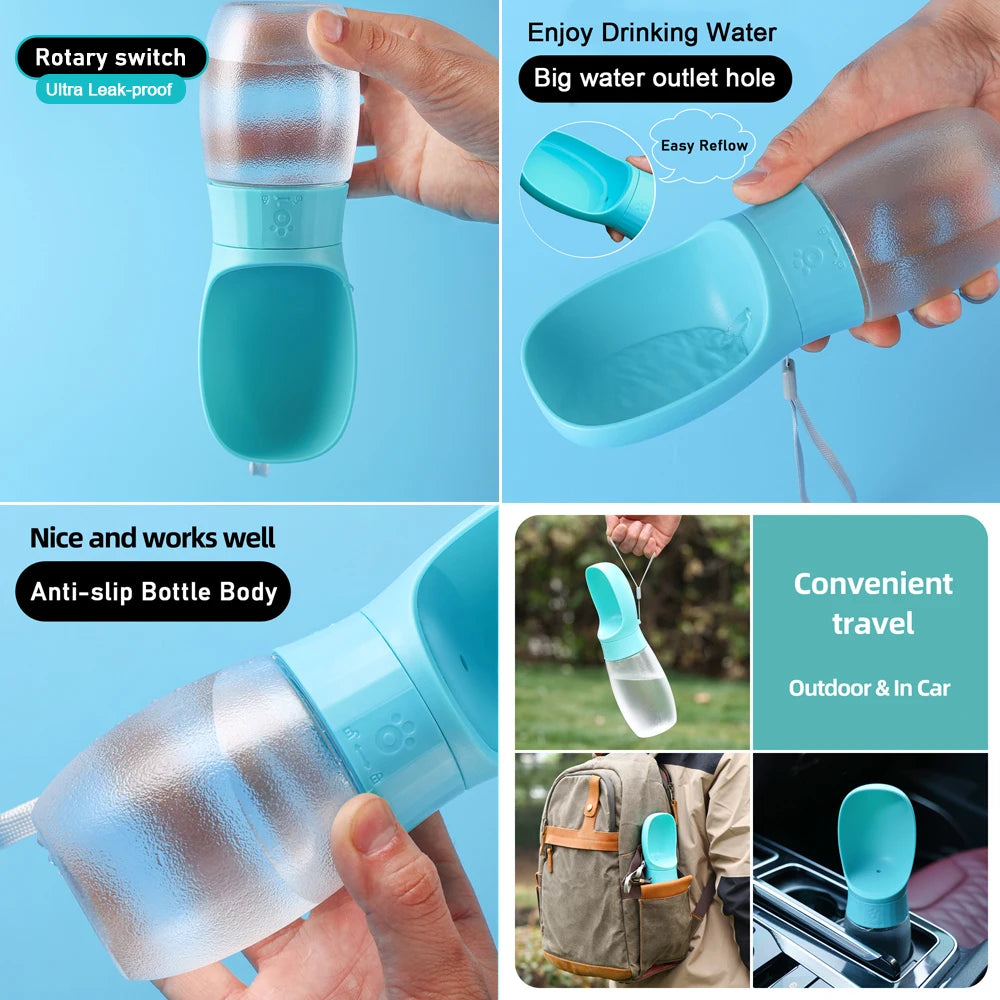 Portable Dog Water Bottle – 500ml Travel-Friendly