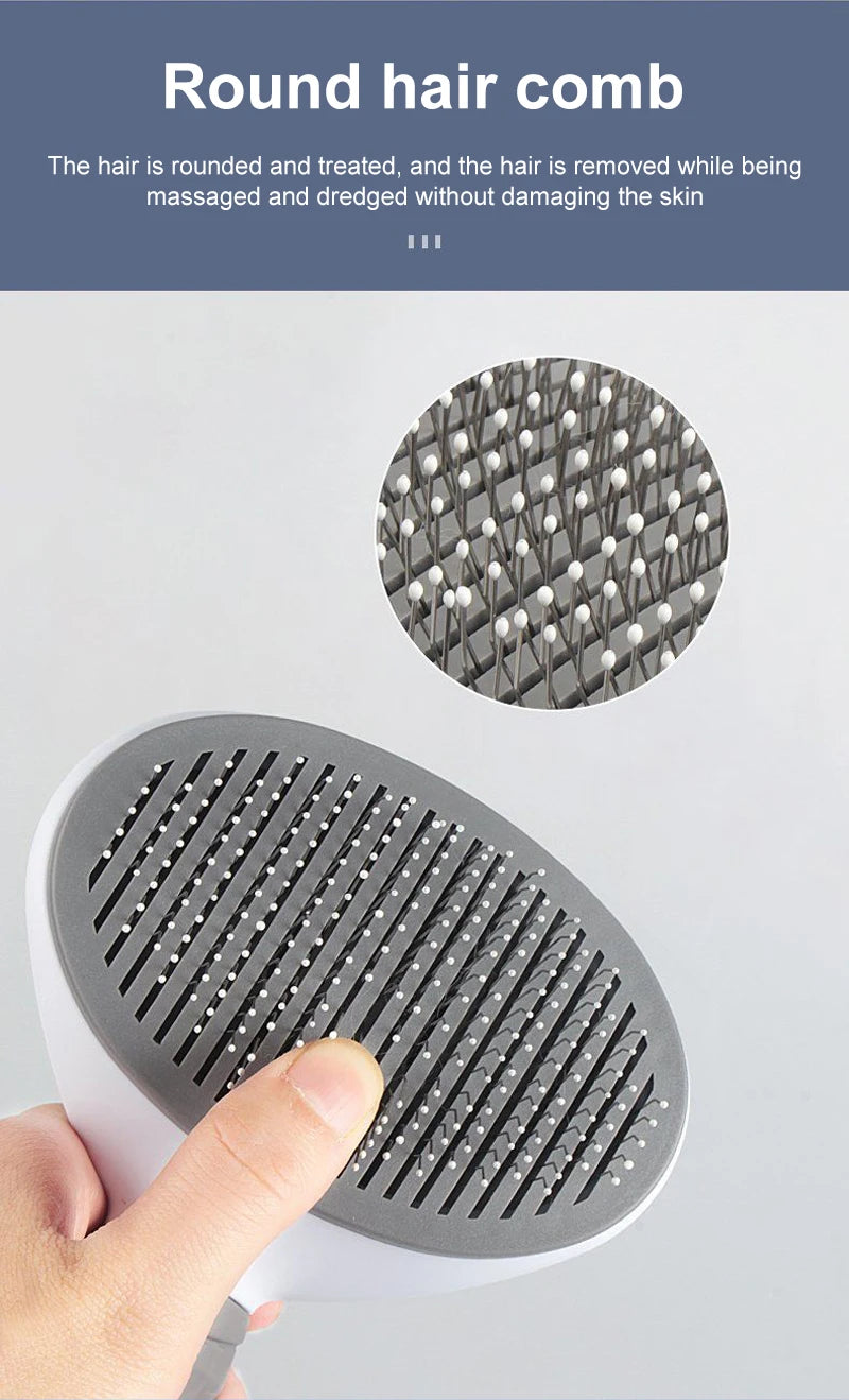 Dog & Cat Grooming Brush – Fur Remover & Massager