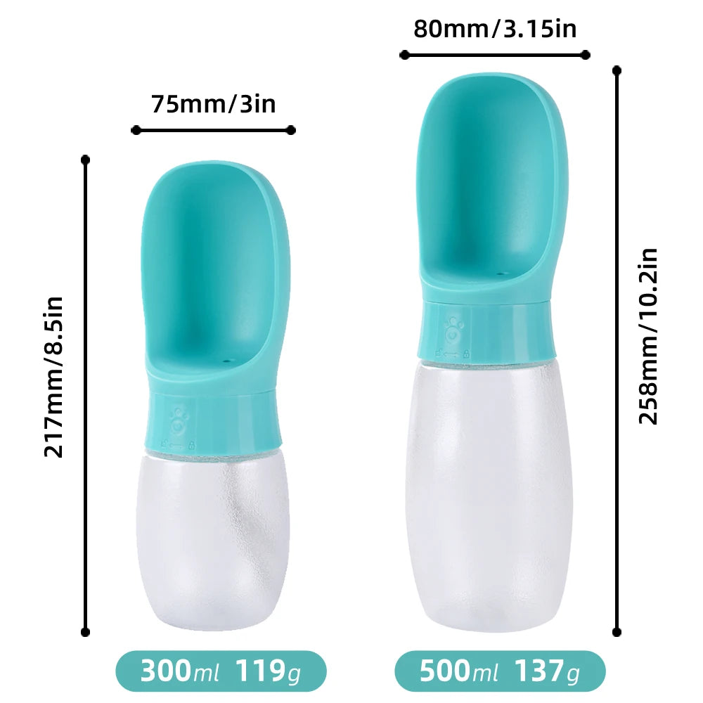 Portable Dog Water Bottle – 500ml Travel-Friendly