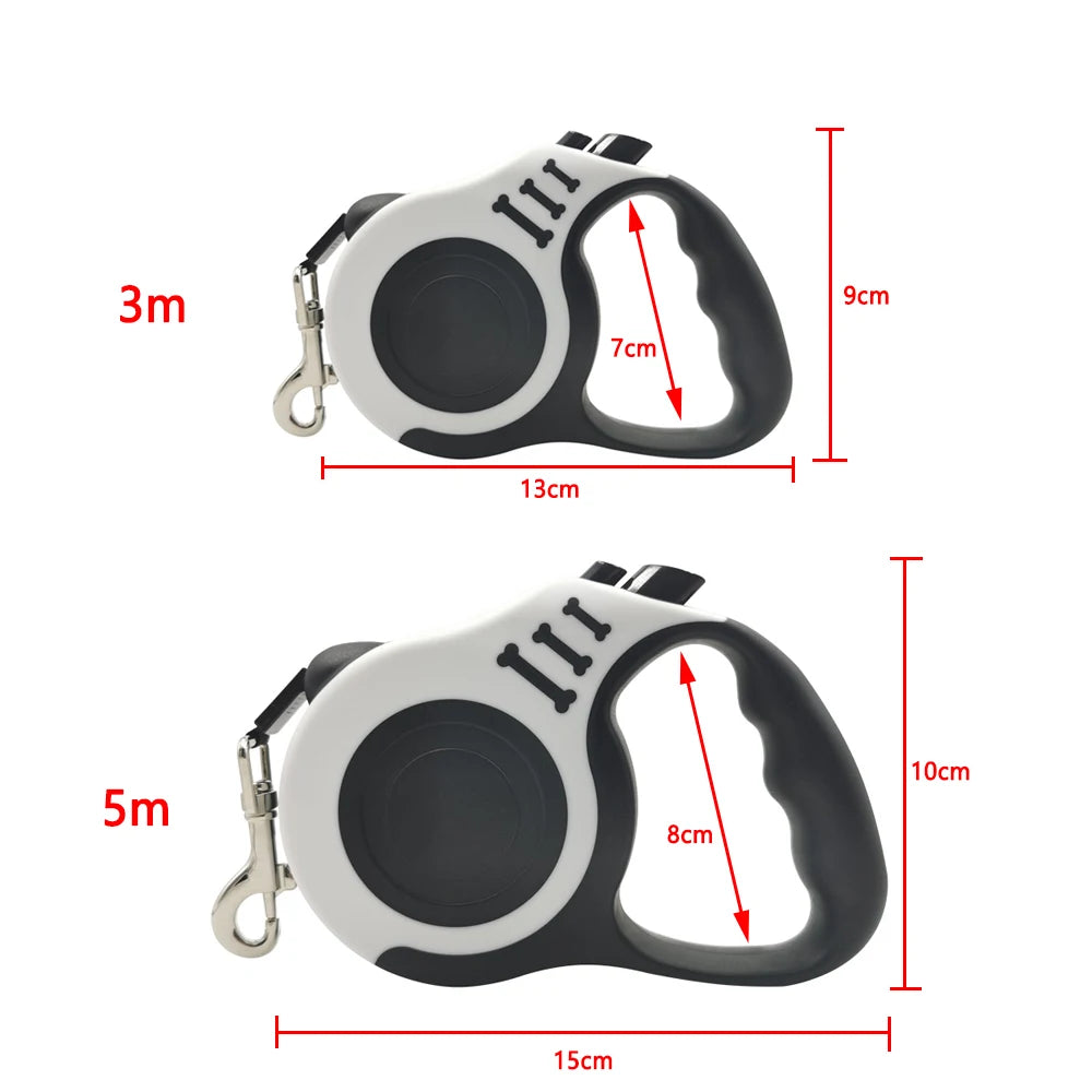 Retractable Dog Leash – 3m/5m Strong Nylon
