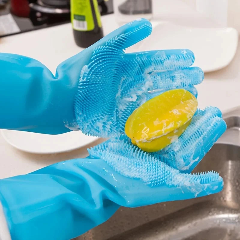 Pet Grooming Glove – Silicone Hair Removal & Bathing